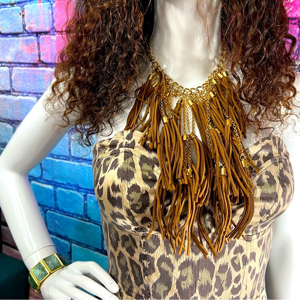 Red Multi layer vintage necklace. New